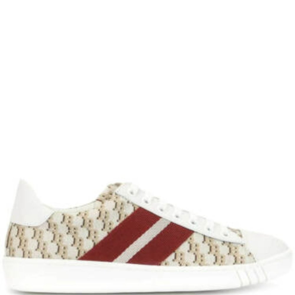 BALLY WOMANS SNEAKERS WIAME CAILLOU FLAT LOW TOP WHITE LEATHER 8